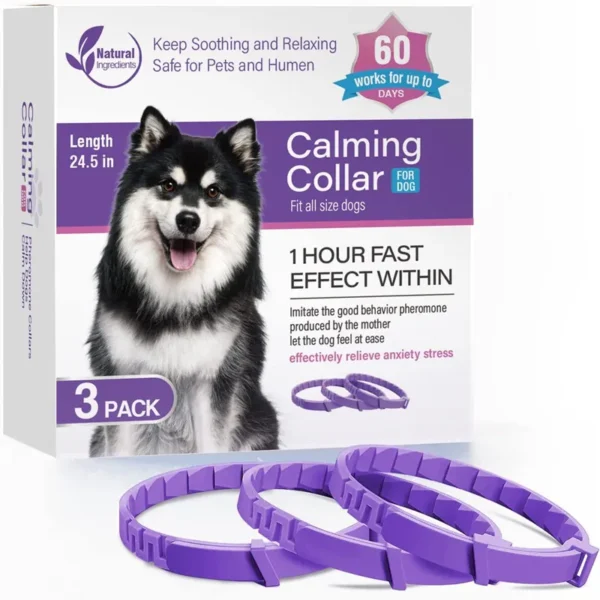 3er-Pack Floh- & Zeckenhalsbänder für Hunde + Beruhigende Wirkung - Image 2