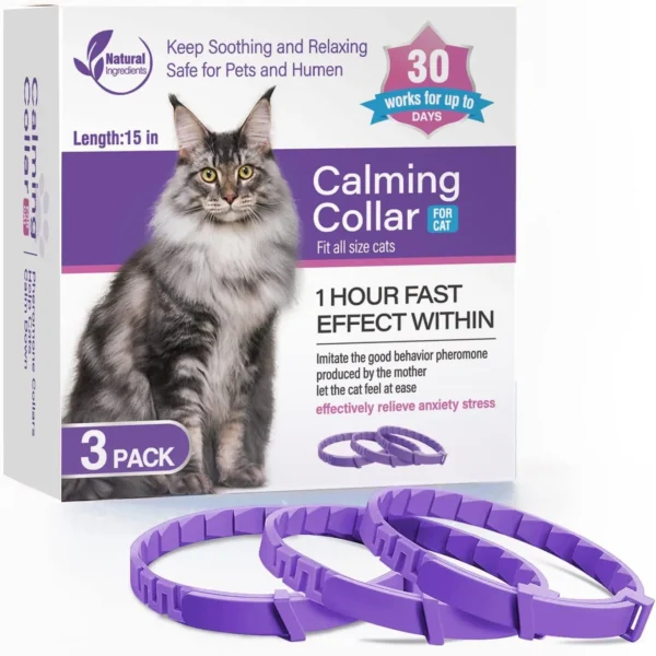 3er-Pack Floh- & Zeckenhalsband für Katzen – Testsieger mit beruhigender Pheromon-Wirkung - Image 4