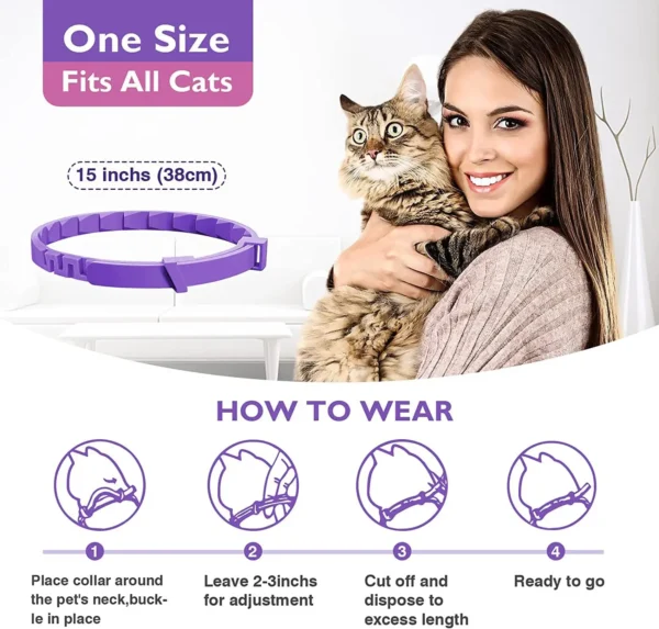 3er-Pack Floh- & Zeckenhalsband für Katzen – Testsieger mit beruhigender Pheromon-Wirkung - Image 3